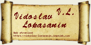 Vidoslav Lopašanin vizit kartica